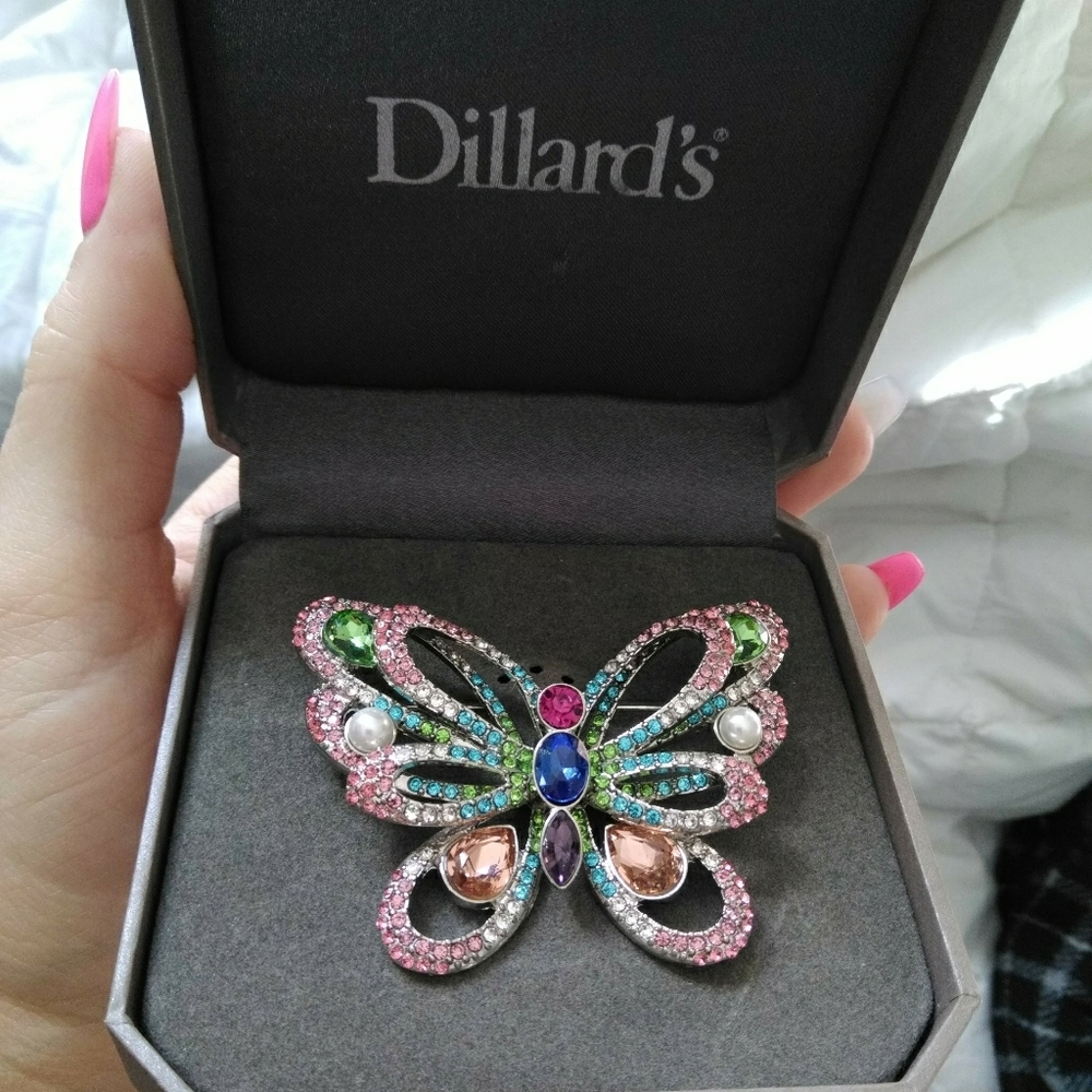 Dillard's butterfly brooch